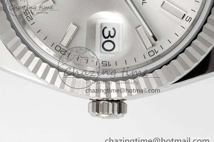 0227 DateJust 41 126334 Clean 1:1 Best Edition 904L Steel Silver Stick Dial on Oyster Bracelet VR Modern 2434